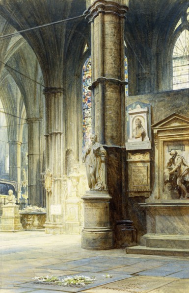 The Grave of Charles Dickens, by Sir Samuel Luke Fildes. England, 1873