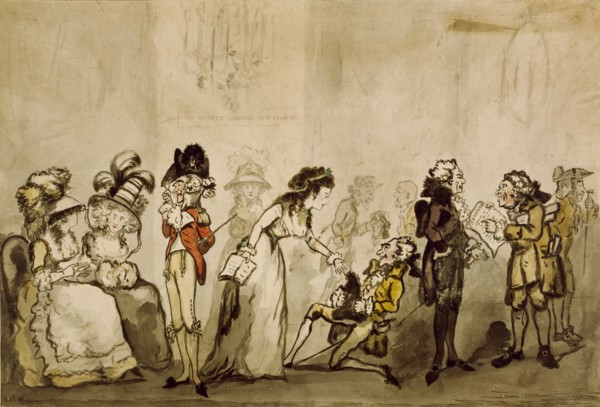 Preparation for a New Comedy or A Green-room in Town, by George Moutard Woodward. England, 18th-19th century