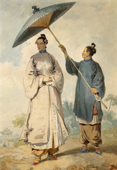 Chinese Lady With Attendant, by William Alexander. England, 19th century