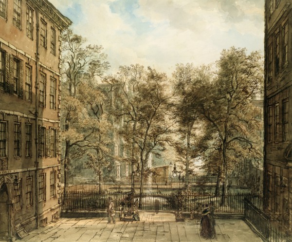 New Court, The Temple, London, by William Henry Hunt. England, 18th-19th century