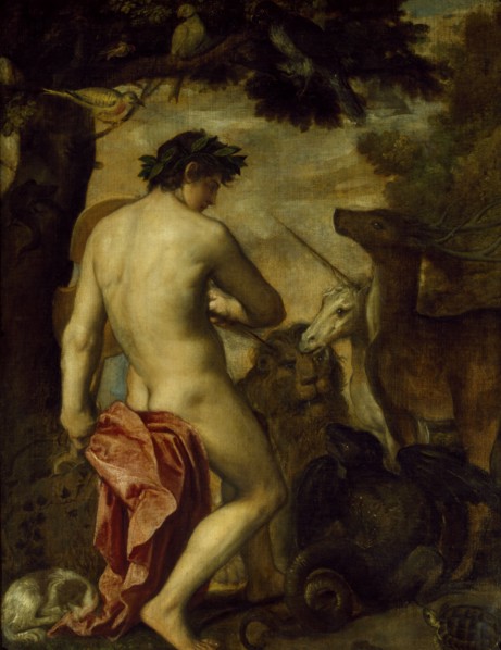 Orpheus Enchanting The Animals, by Alessandro Varotari. Venice, Italy, early 17th century