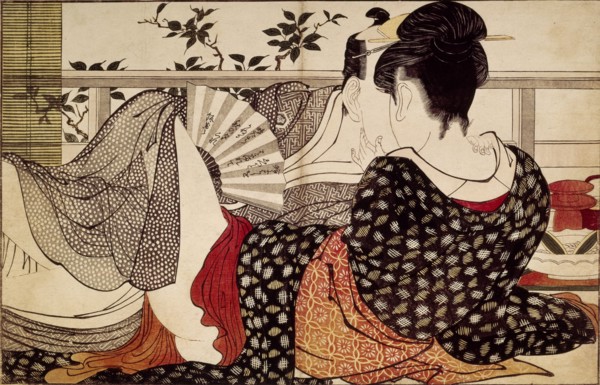 Frontispiece from The Utamakura - The Poem of The Pillow, by Kitagawa Utamaro. Japan, 18th century.