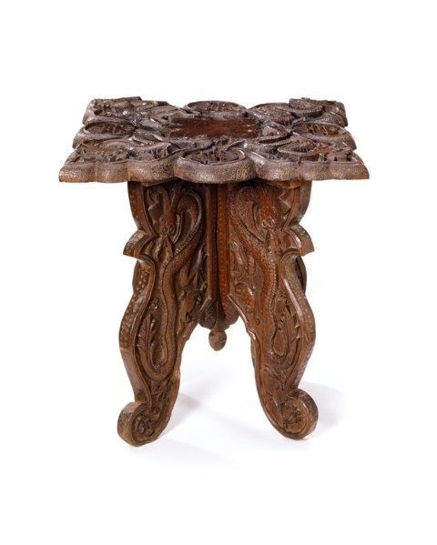 Folding table. Srinagar, Kashmir, India, early 20th century