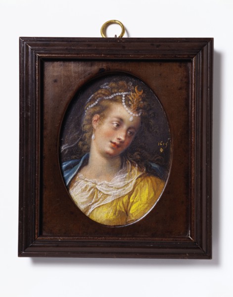 The Goddess Diana, by Isaac Oliver. England, 1615