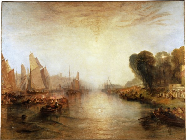 East Cowes Castle, by J.M.W. Turner. Isle of Wight, England, 1828