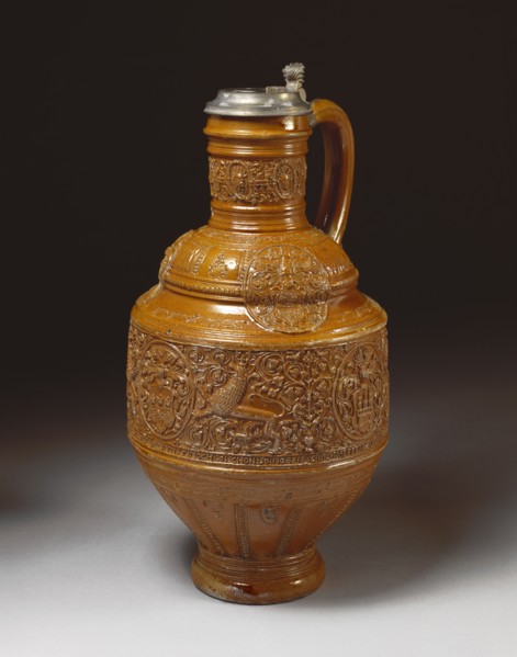 Jug, by workshop of Jan Baldems Mennicken. Raeren, Germany, late 16th century