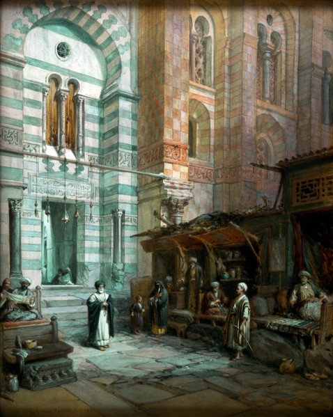 The Maristan or Mosque-Hospital in Cairo, by William Simpson. Egypt, 19th century