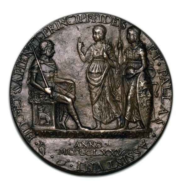 Medal depicting Lodovico III Gonzago, by Bartolommeo Melioli. Italy, 1475