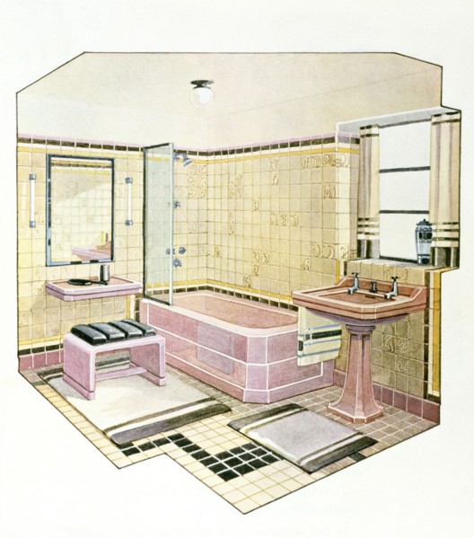 Bathroom Tiling, by Carter & Co. Ltd. Poole, England, 1935