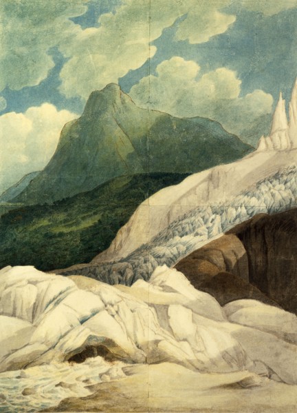 The Source of The Arveiron, by Francis Towne. Switzerland, 1781