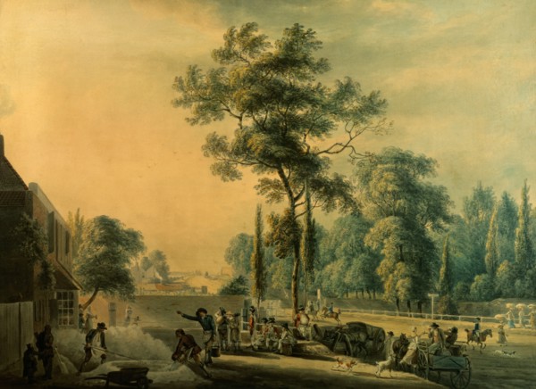 The Old Swan, Bayswater, by Paul Sandby. England, 1790