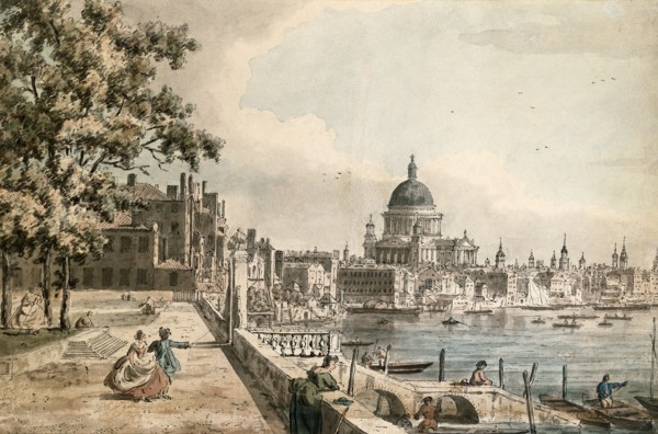 James, La cathédrale St-Paul, depuis le Somerset House