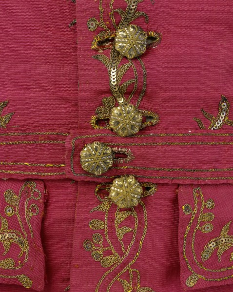 Lady's waistcoat, detail. England, late 18th century