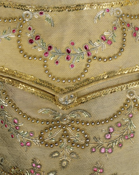 Waistcoat, detail. England, late 18th century