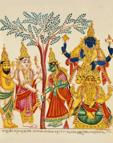 The marriage of Shiva and Parvati. Trichinopoly, India, early 19th century. 
Londres, Victoria &