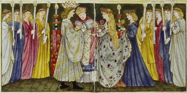 Sleeping Beauty tile panel, by Edward Burne-Jones. England, 1860s. 
Londres, Victoria & Albert