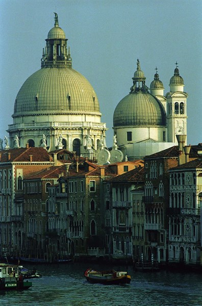 Santa Maria della Salute from the Grand Canal, Venice, Italy.