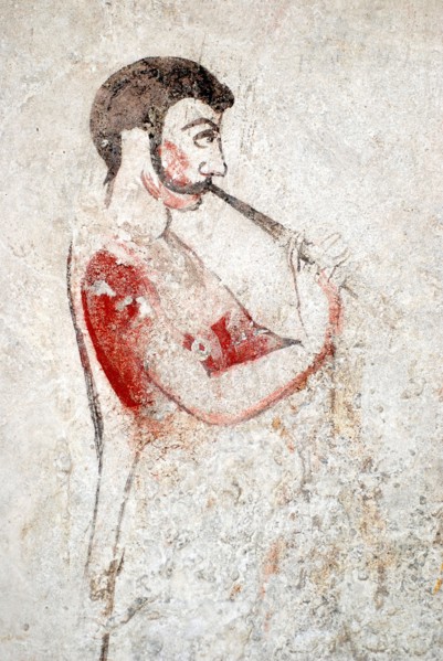 Paestum. Lucanian tomb painting musician