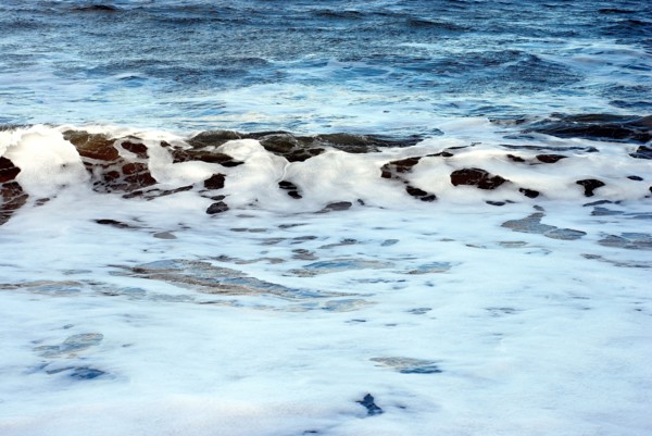 Ecume dans la mer