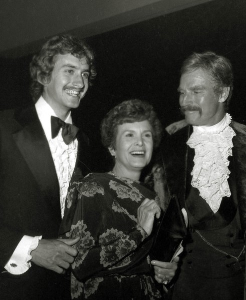 Charlton Heston, Wife Lydia And Son Frasier