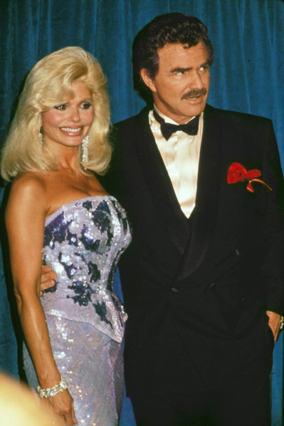 BURT REYNOLDS with LONI ANDERSON at the Emmy Awards in 1991. (Credit Image: © Globe