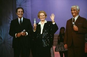 Jean Sablon, Michèle Morgan et Charles Moulin (?)