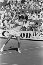 Le joueur de tennis français Henri Leconte lors du tournoi de Roland Garros, 1985