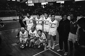 Match de football au bénéfice des Restaurants du Coeur, le 5 février 1986