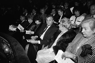 Première de la pièce de théâtre "La Répétition (ou l'Amour puni)" au théâtre Edouard VII à Paris, 1986