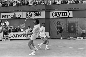 Ion Tiriac et Ilie Nastase, tournoi de Roland Garros, 1986