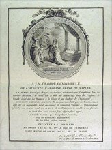 "To the immortal glory of Caroline de Naples," Ch. P. de Bérainnville and Voysard engravers