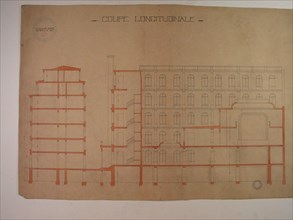Plans of the Grand Orient de France, cross section (lengthways)