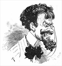 The backbreaking professor, illustration by Robida