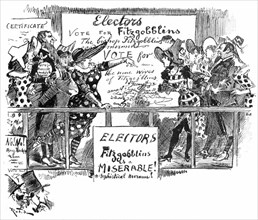 Elections in England, illustration by Robida