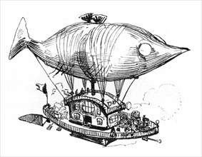 Aéro-yacht, illustration de Robida