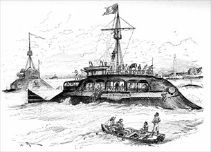 Sous-marin, illustration de Robida