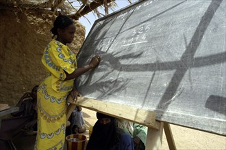 Young nomadic Fulani during class, 2003