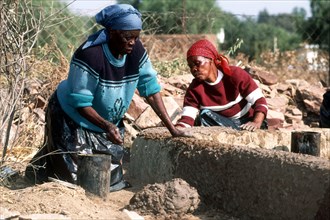 Traditional mud wall construction