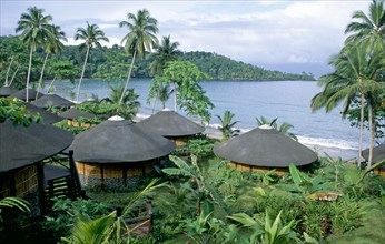 CHALETS, BOM BOM ISLAND RESORT, WEST AFRICA