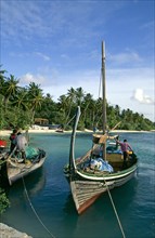 WOODEN DHONIS, LOCAL FISHING BOAT, MALDIVES
