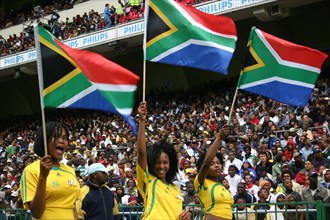 Bafana Bafana cheerleaders in full cry ahead of an African Cup of Nations qualifier against Zambia