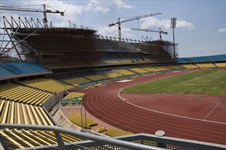 Construction of the new grandstands at The Royal Bafokeng Sports Palace in Phokeng near Rustenburg.