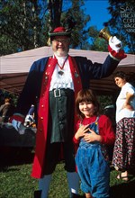 Town crier at the Farmers Market