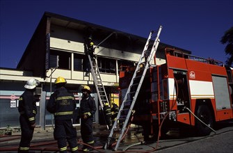 burnt out house