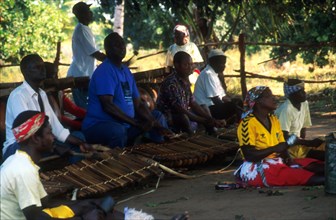 Chope musicians playing timbila music