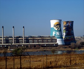 Soweto, Johannesburg, South Africa, 9/2003
Cooling towers of a power station situated in a