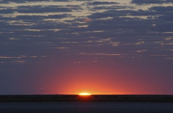 Sunset on the Makadikadi pans