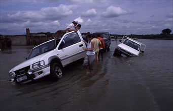 vehicle in the water