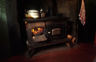 a traditional wood-fired stove