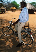 Pastor on his bike